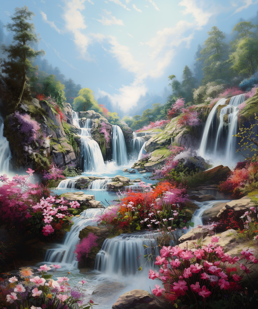 Passion Falls Artist: Opal Villa | JadedGemShop Diamond Painting Kit