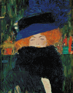 Dame mit Hut und Federboa | Gustav Klimt