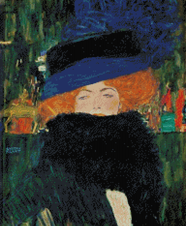 Dame mit Hut und Federboa | Gustav Klimt