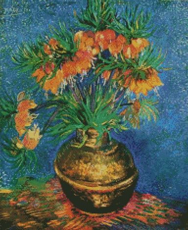 Fritillaries in a Copper Vase