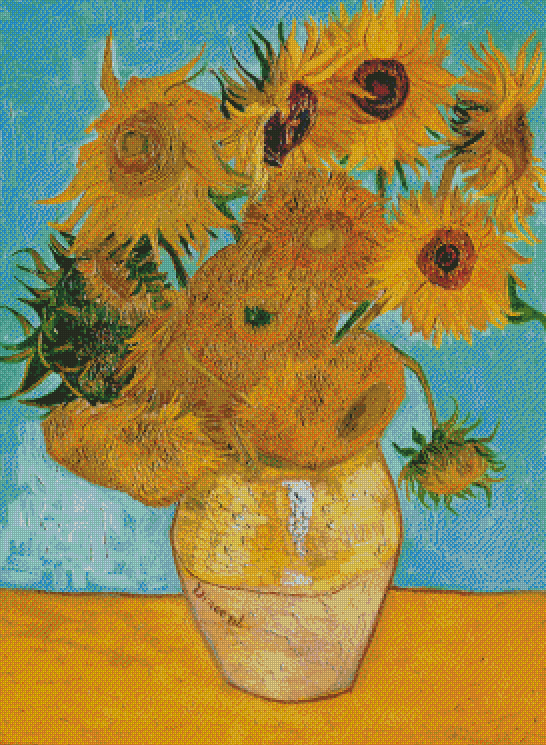 12 Sunflowers In A Vase