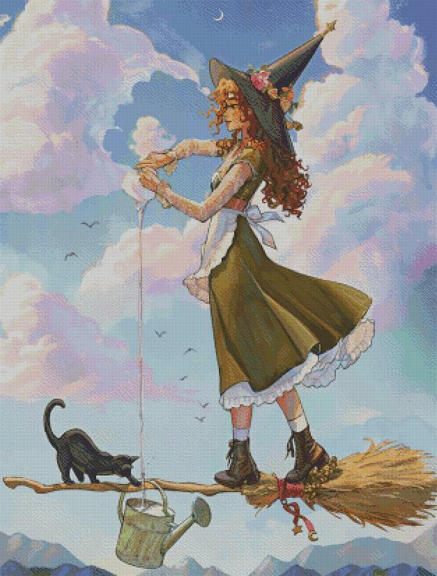 Diamond Painting Witch's Cat – Diamonds Wizard