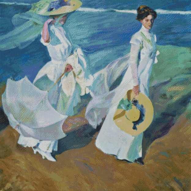 Strolling along the Seashore | Joaquin Sorolla y Bastida