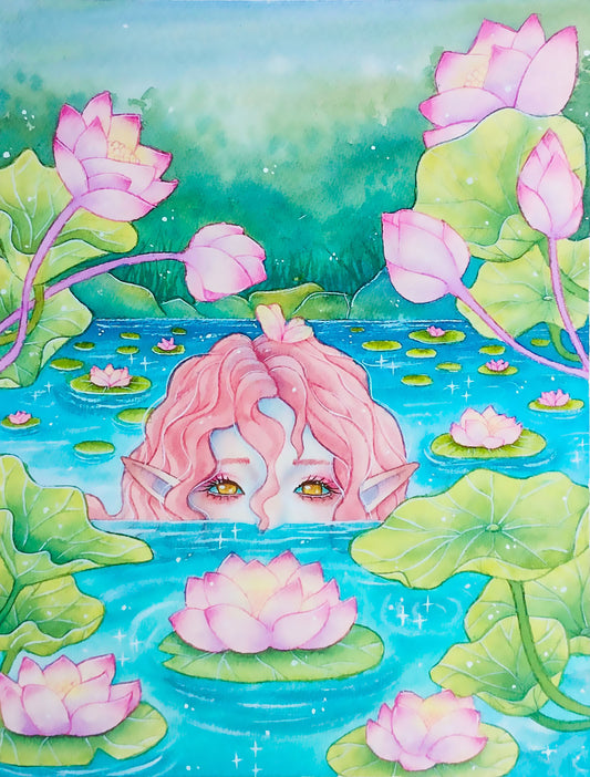 Pink Little Fox Artist: Carys Cuttlefish  JadedGemShop Diamond Pain –  Jaded Gem Shop
