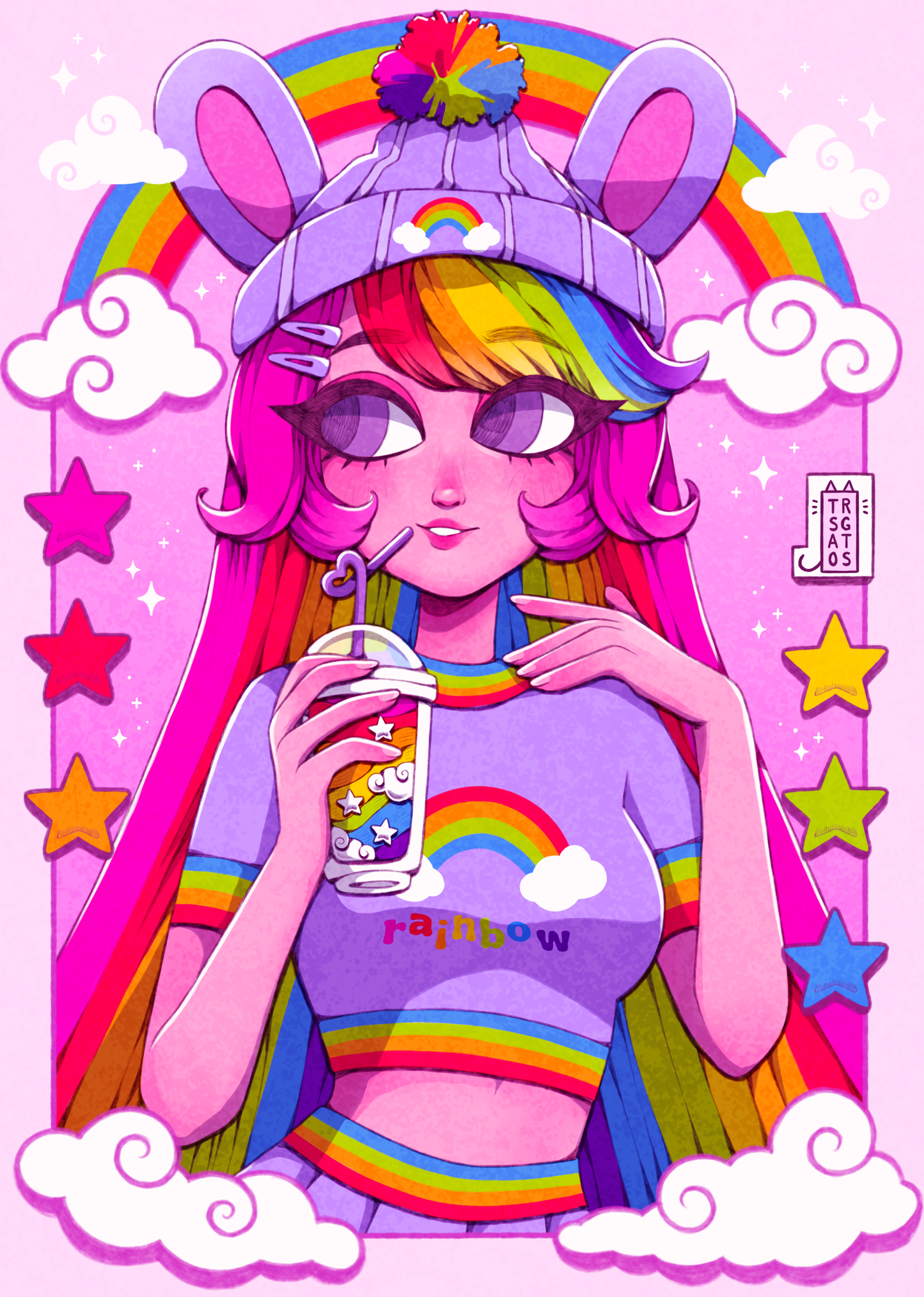 Rainbow Girl | Pixel Charted