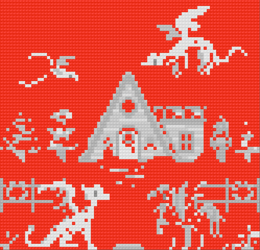 A Dragons Christmas | Pixel Charted | Ready To Ship