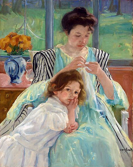 Young Mother Sewing | Mary Cassatt