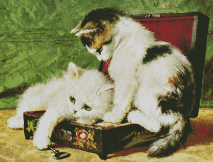 Kittens Trying To Fit In A Box | Henriette Ronner